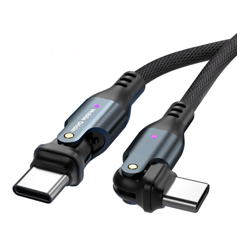 Cablu rotativ Mobile Origin USB-C la USB-C 240W incarcare rapida (iPhone 17 Pro Max, MO-240WRC-CB3) by www.silkase.ro